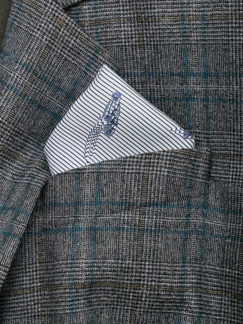 Карманный платок из шелка с узором  Eton - МодельВерхНиз