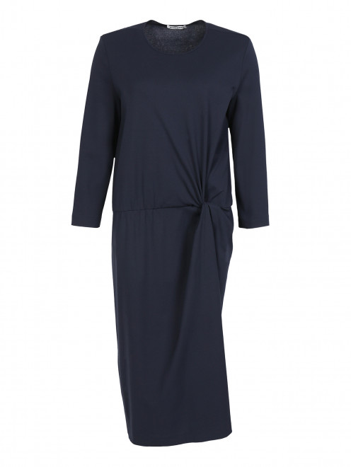 Трикотажное платье-миди из хлопка с длинным рукавом Jil Sander - Общий вид