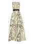 Платье-макси из смешанного шелка с поясом Pianoforte  –  Общий вид