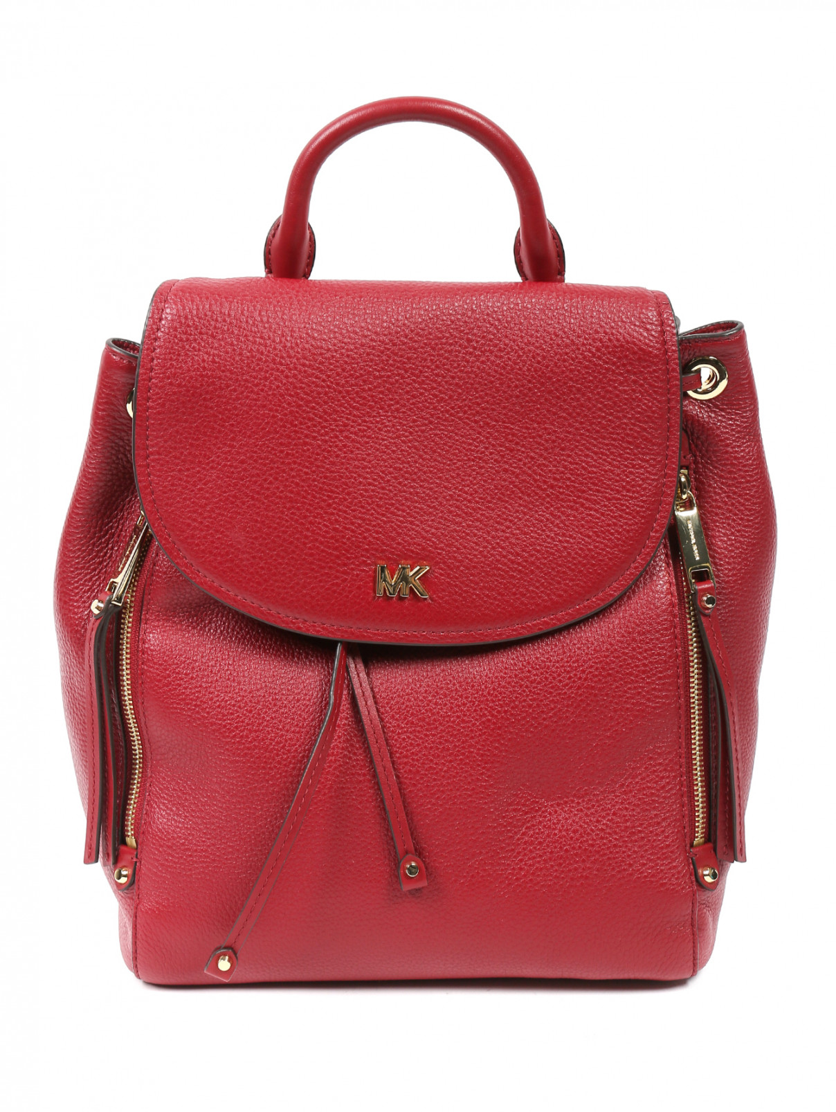 Рюкзак из фактурной кожи Michael by Michael Kors  –  Общий вид  – Цвет:  Красный