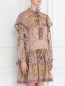 Платье из шелка с узором Alberta Ferretti  –  Модель Верх-Низ