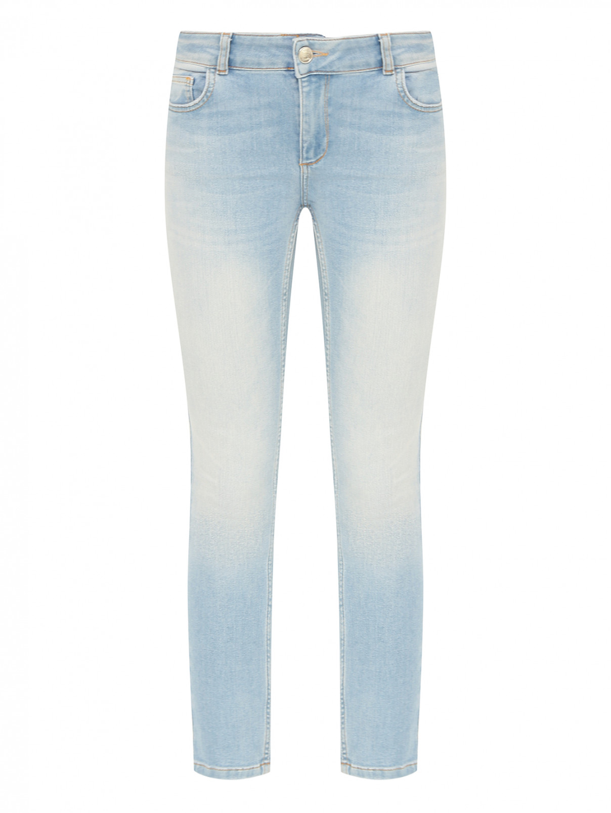 Зауженные джинсы из светлого денима SILVIAN HEACH  –  Общий вид  – Цвет:  Синий