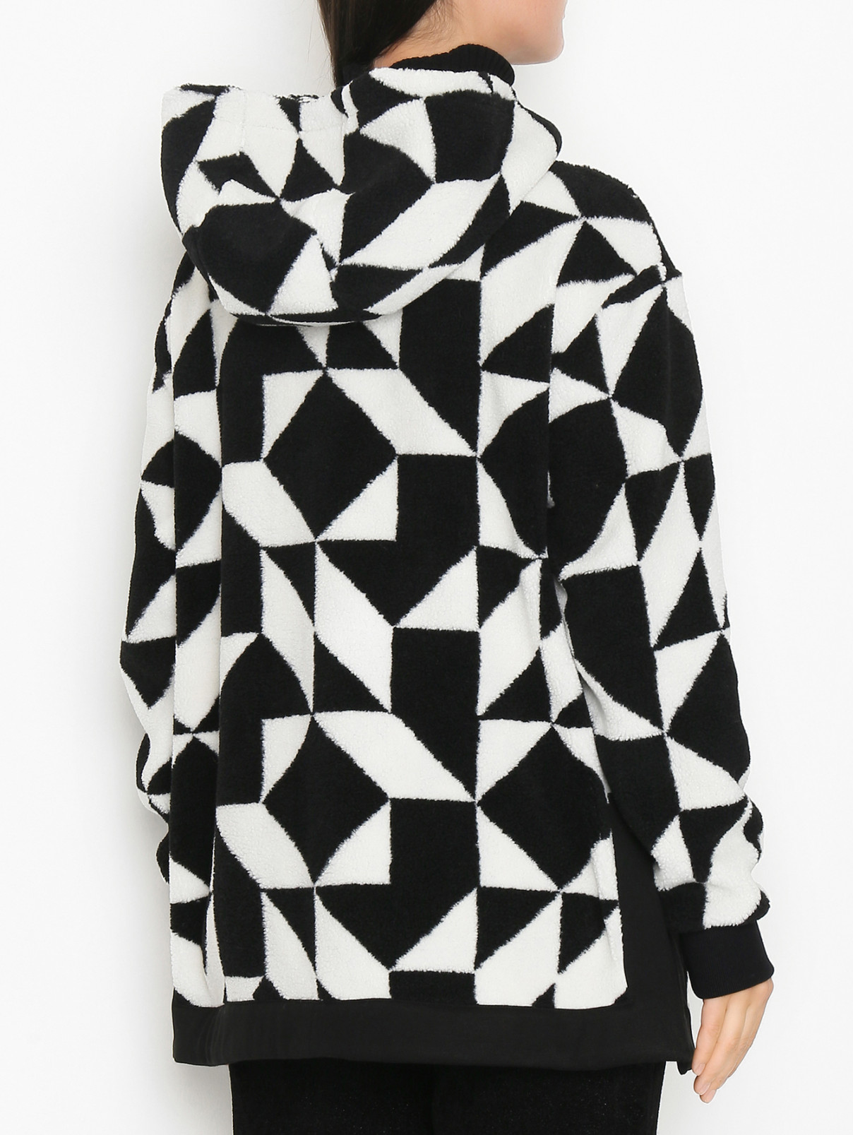 Толстовка из меха с капюшоном Marina Rinaldi  –  МодельВерхНиз1  – Цвет:  Черный
