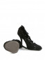 Туфли из кружева на высоком каблуке, декорированные бисером и кристаллами Alberta Ferretti  –  Обтравка5