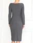 Трикотажное платье-футляр из шерсти фактурной вязки Alberta Ferretti  –  Модель Верх-Низ1