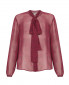 Блуза из шелка с узором и бантом McQ  –  Общий вид