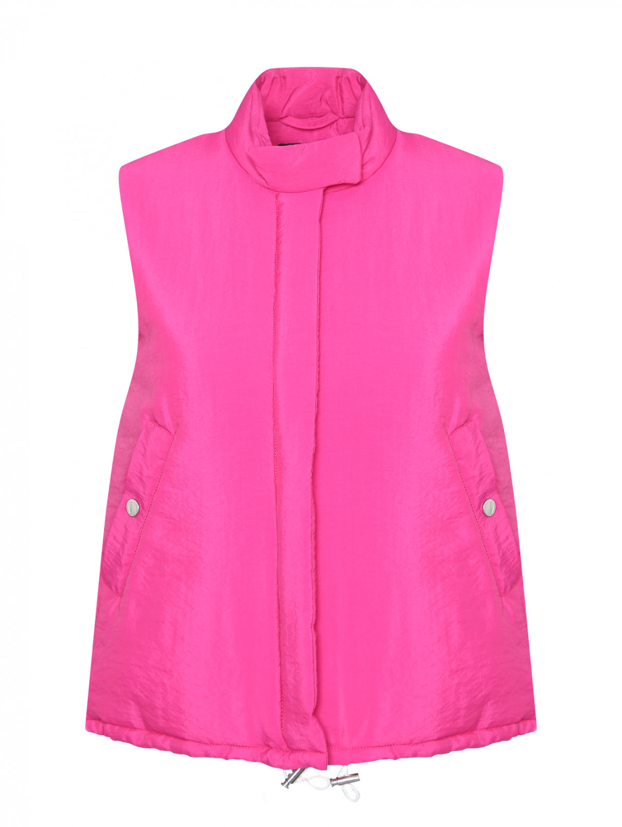 Жилет на молнии с карманами Moschino Boutique  –  Общий вид  – Цвет:  Фиолетовый