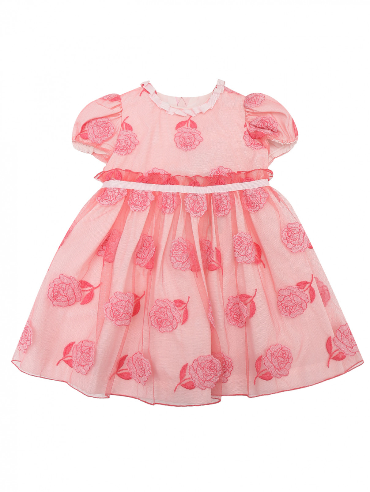 Платье с короткими рукавами I Pinco Pallino  –  Общий вид  – Цвет:  Розовый