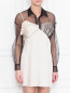 Платье-мини с рукавами из сетки Act №1  –  МодельВерхНиз