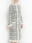 Удлиненный кардиган из шерсти с узором Etro  –  Модель Верх-Низ