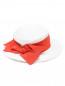 Шляпка из соломы с контрастной лентой MiMiSol  –  Общий вид