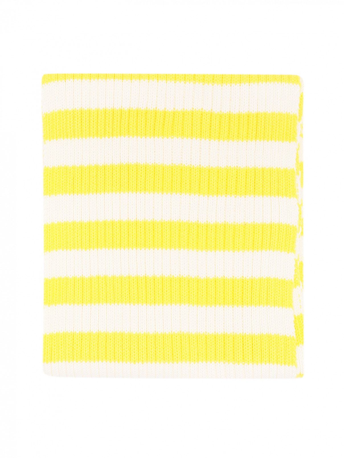 Шарф из смешанного хлопка с узором Max&Co  –  Общий вид  – Цвет:  Желтый
