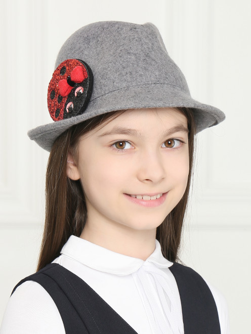шляпа фетровая из шерсти с декором  ro.ro - МодельОбщийВид