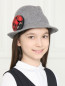шляпа фетровая из шерсти с декором ro.ro  –  МодельОбщийВид