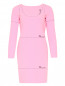 Платье с длинными рукавами и узором Moschino Couture  –  Общий вид