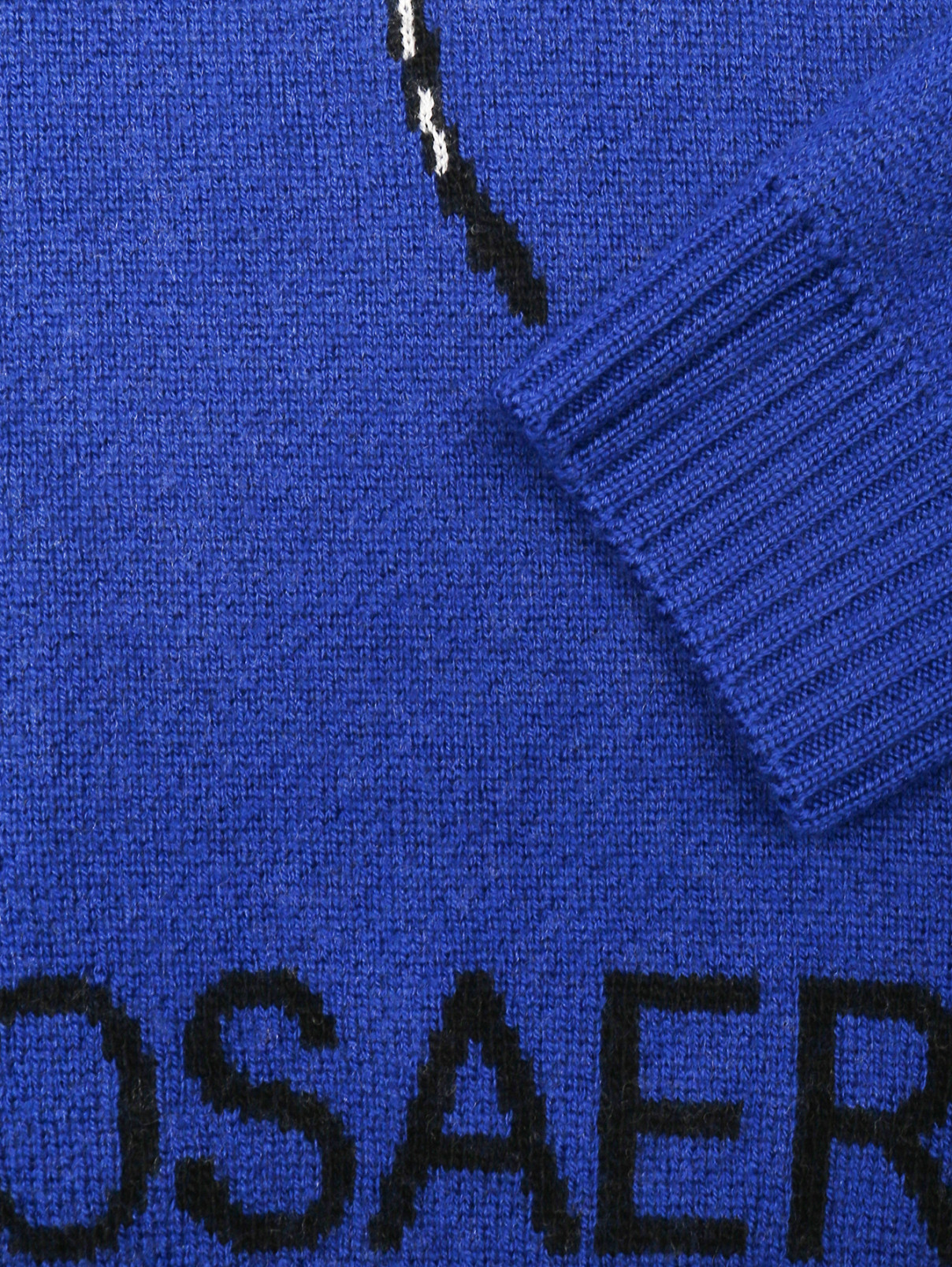 Свитер из смешанной шерсти с узором Etro  –  Деталь1  – Цвет:  Синий