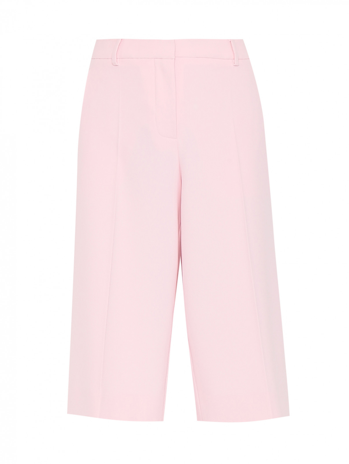 Бермуды однотонные с карманами Moschino Boutique  –  Общий вид  – Цвет:  Розовый