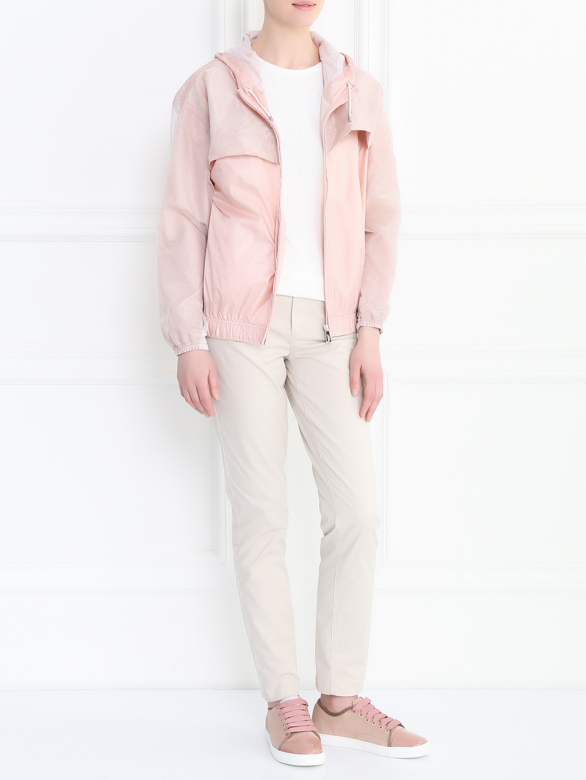 Легкая куртка на молнии с капюшоном BOSCO  –  Модель Общий вид  – Цвет:  Розовый