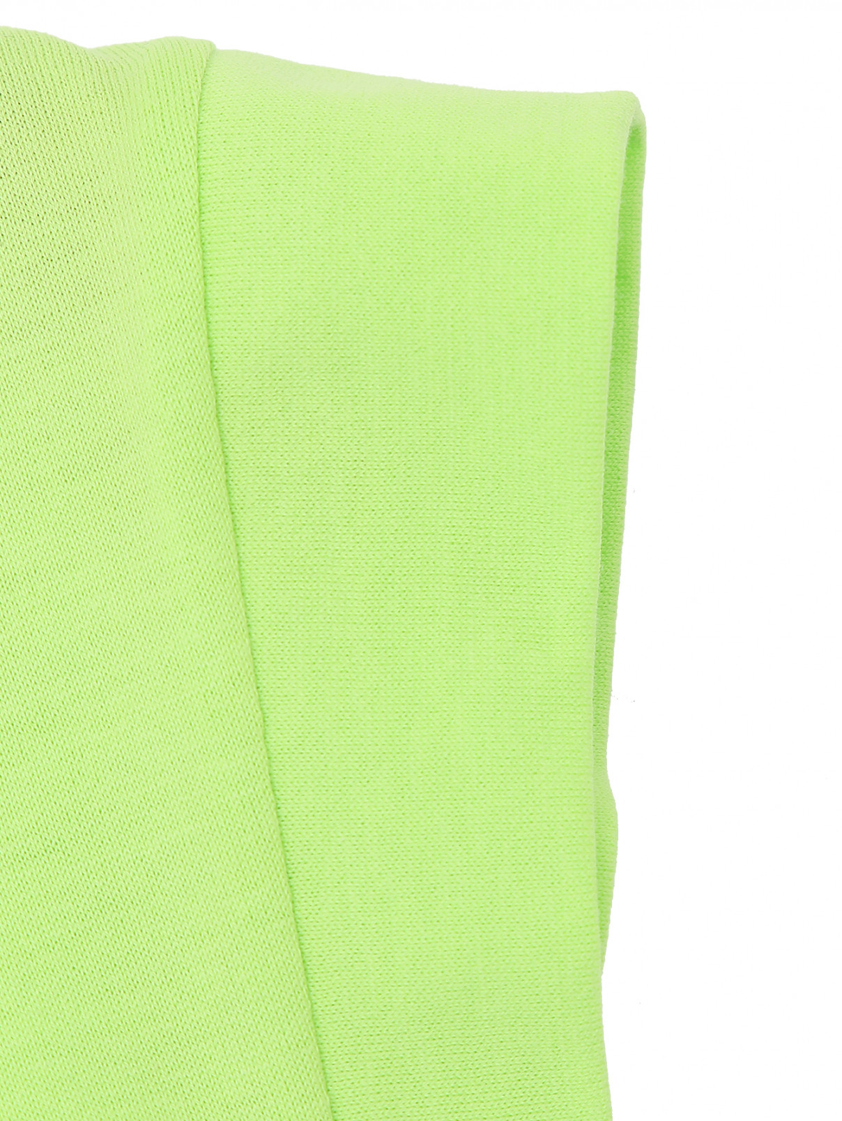 Хлопковая футболка с принтом Dolce & Gabbana  –  Деталь1  – Цвет:  Зеленый