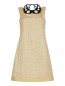Платье-мини с воротником декорированный бусинами Moschino  –  Общий вид