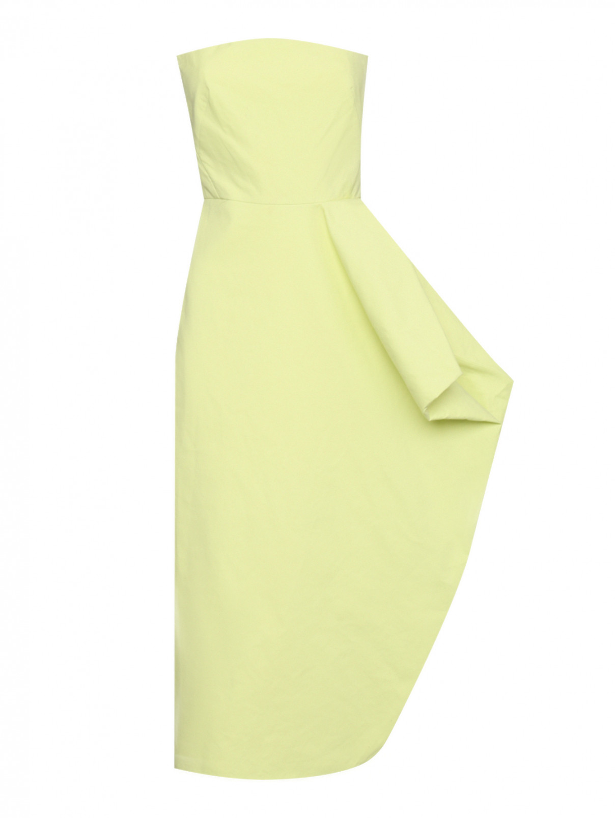 Платье-миди из хлопка Sportmax  –  Общий вид  – Цвет:  Зеленый