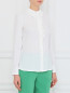 Блуза из смешанного шелка с жабо Moschino Boutique  –  Модель Верх-Низ