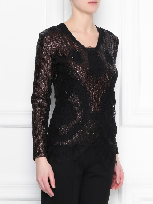 Джемпер с кружевной отделкой Ermanno Scervino - МодельВерхНиз
