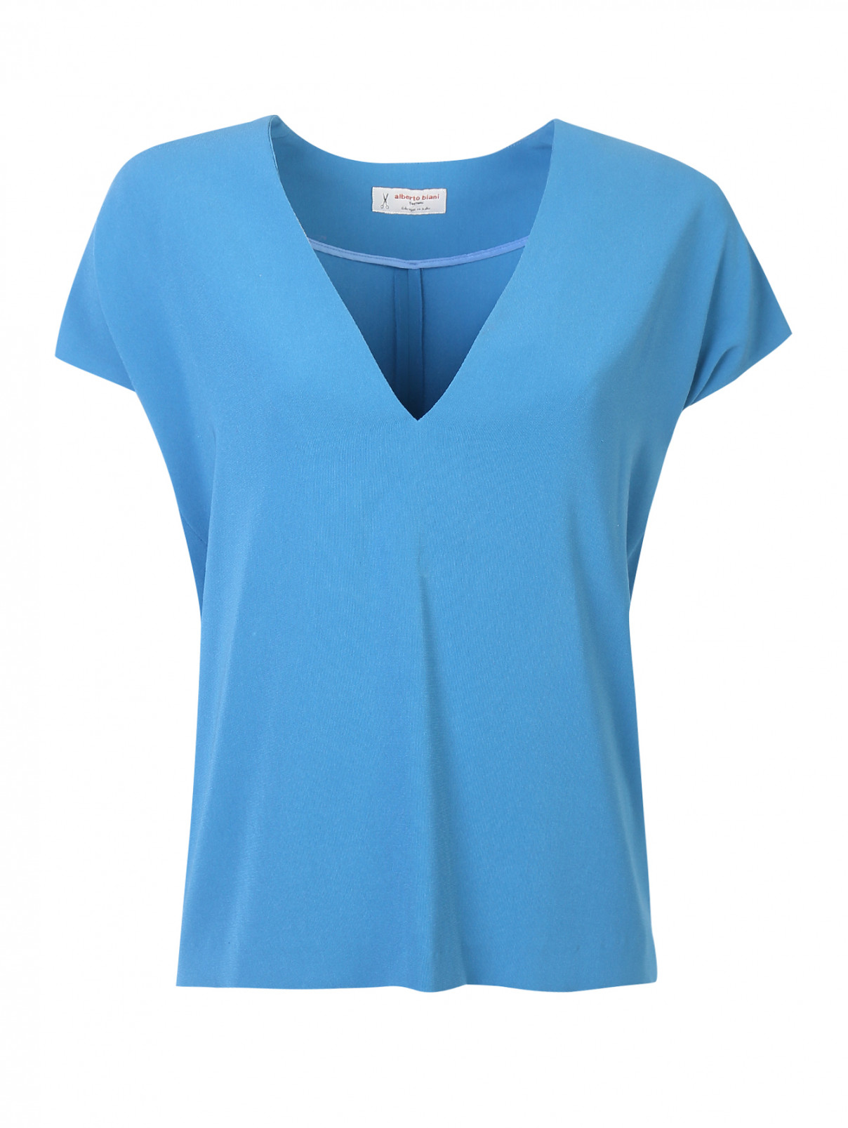 Блуза свободного кроя Alberto Biani  –  Общий вид  – Цвет:  Синий