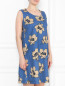 Платье из хлопка с цветочным узором Marina Rinaldi  –  МодельВерхНиз