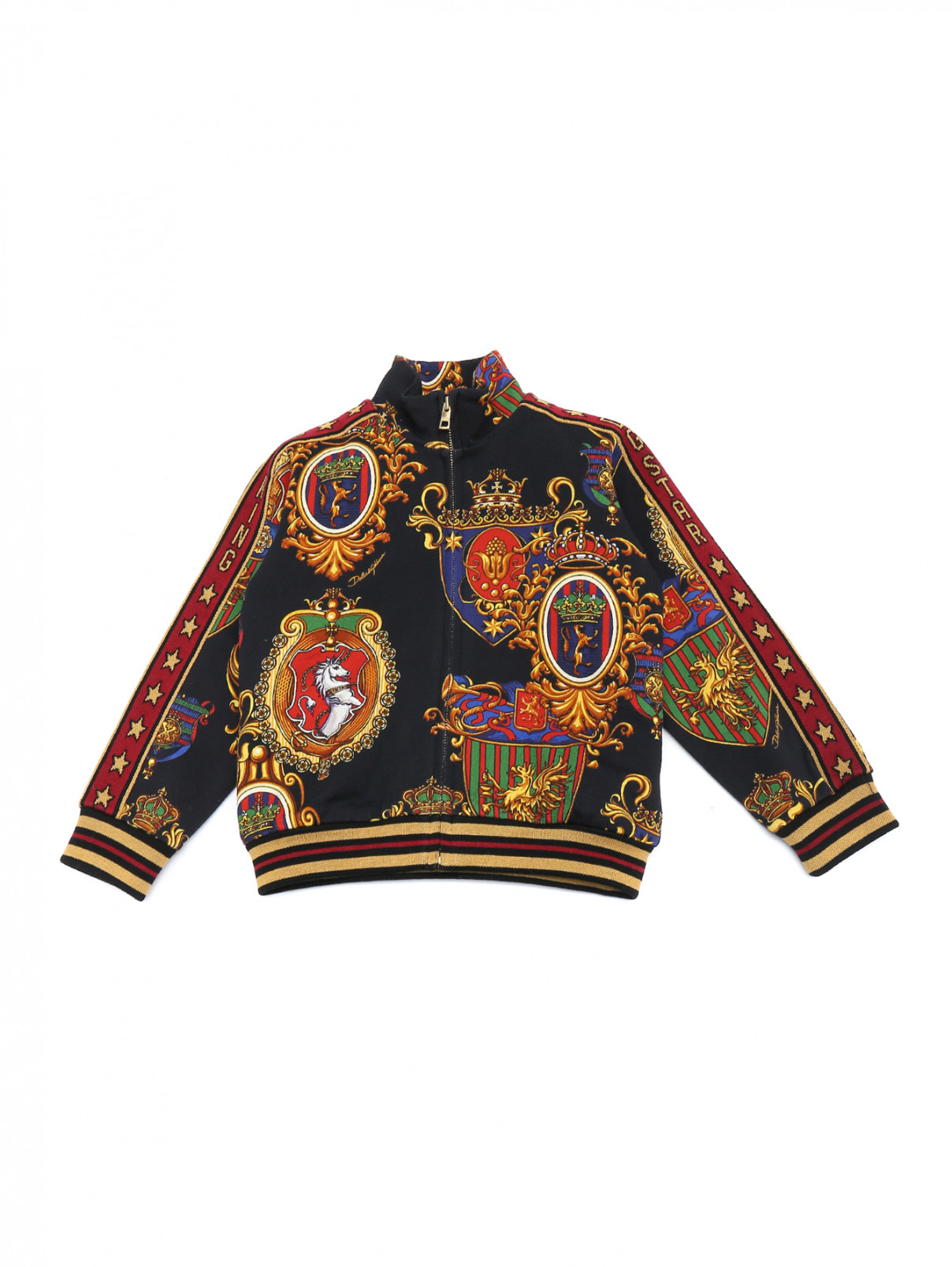 Толстовка хлопковая с узором Dolce & Gabbana  –  Общий вид  – Цвет:  Мультиколор