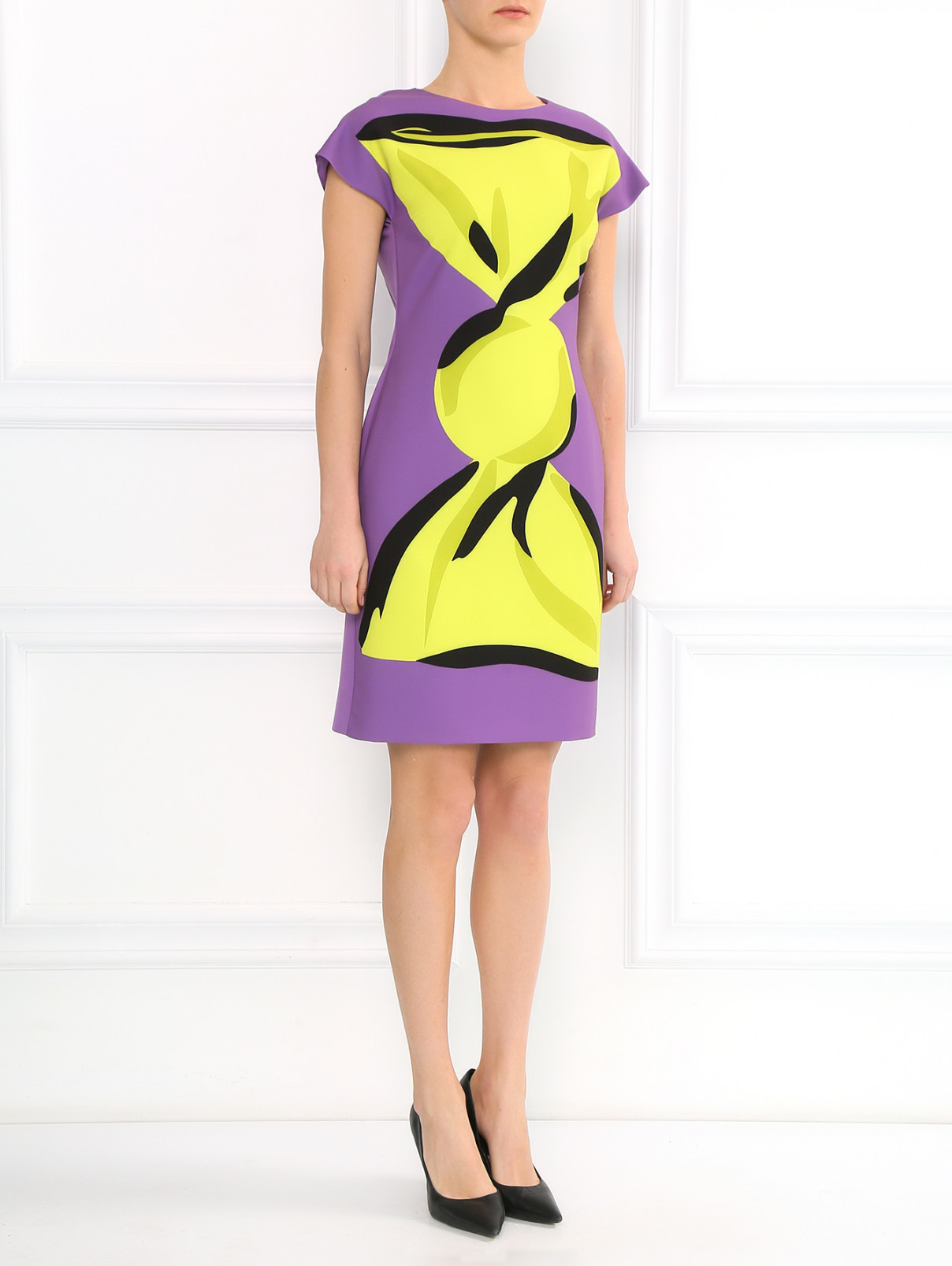 Платье с приталенным силуэтом Moschino Boutique  –  Модель Общий вид  – Цвет:  Фиолетовый