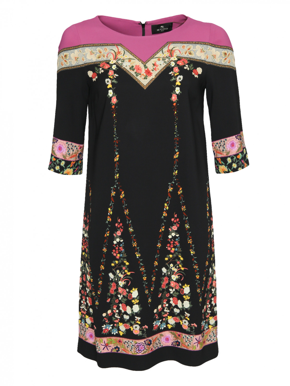 Платье свободного кроя с узором Etro  –  Общий вид  – Цвет:  Узор