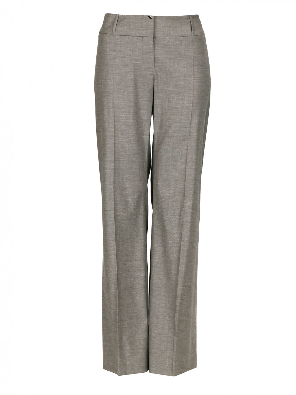 Классические брюки прямого фасона Boss  –  Общий вид  – Цвет:  Серый