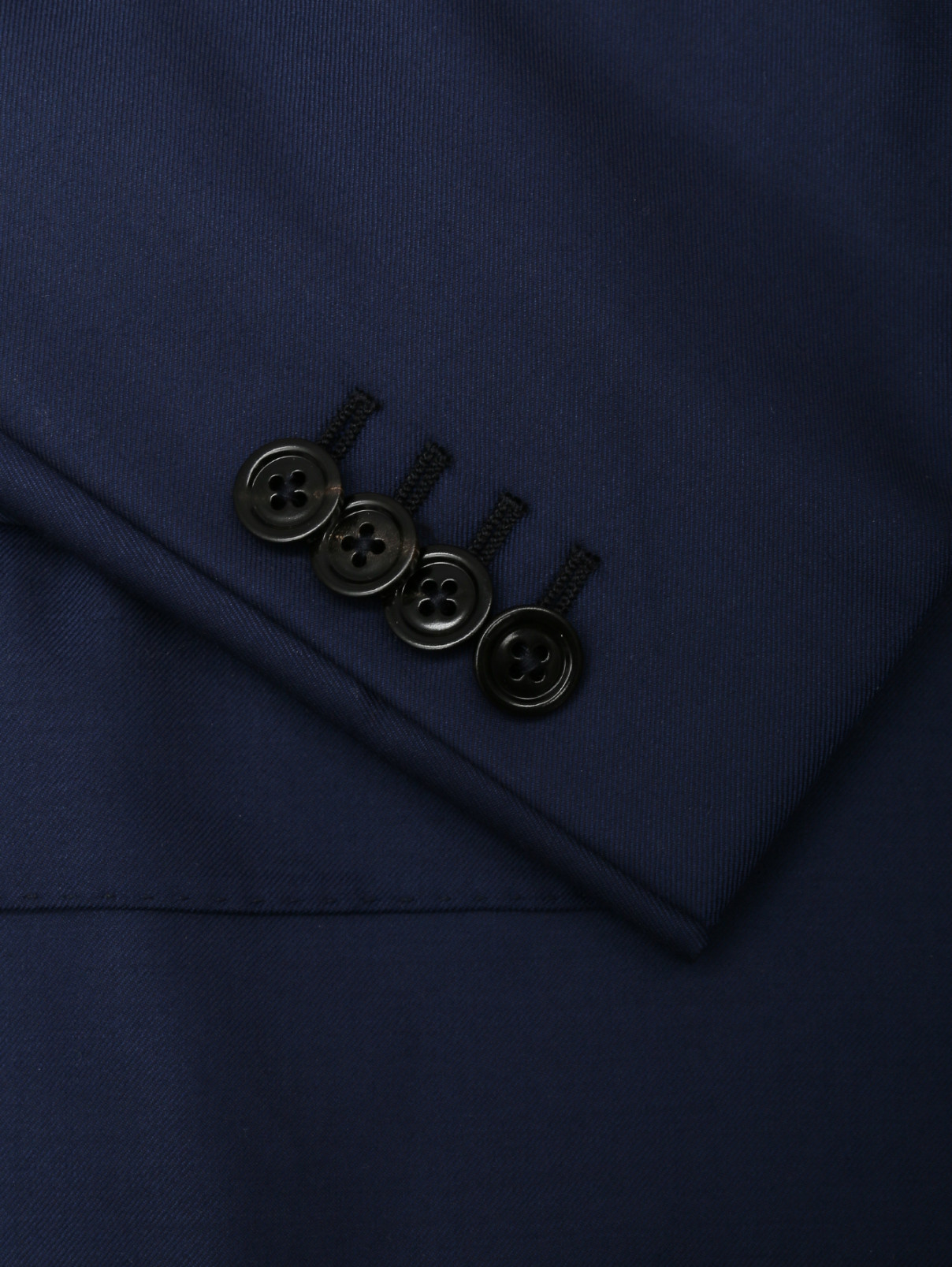 Двубортный пиджак из шерсти Ermenegildo Zegna  –  Деталь  – Цвет:  Синий
