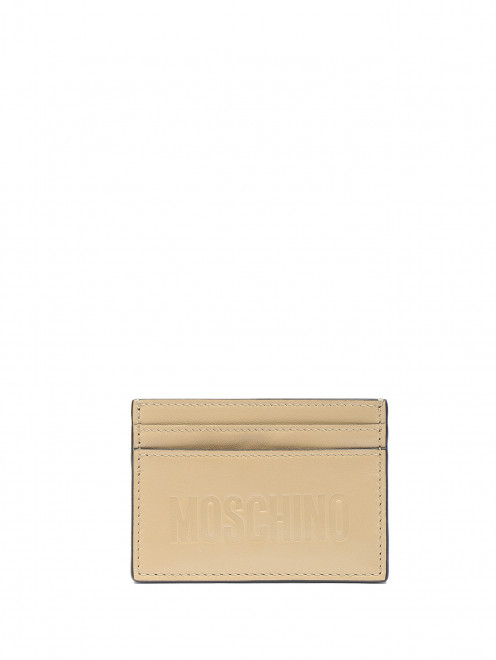 Кошелек для карт из кожи с логотипом  Moschino - Общий вид