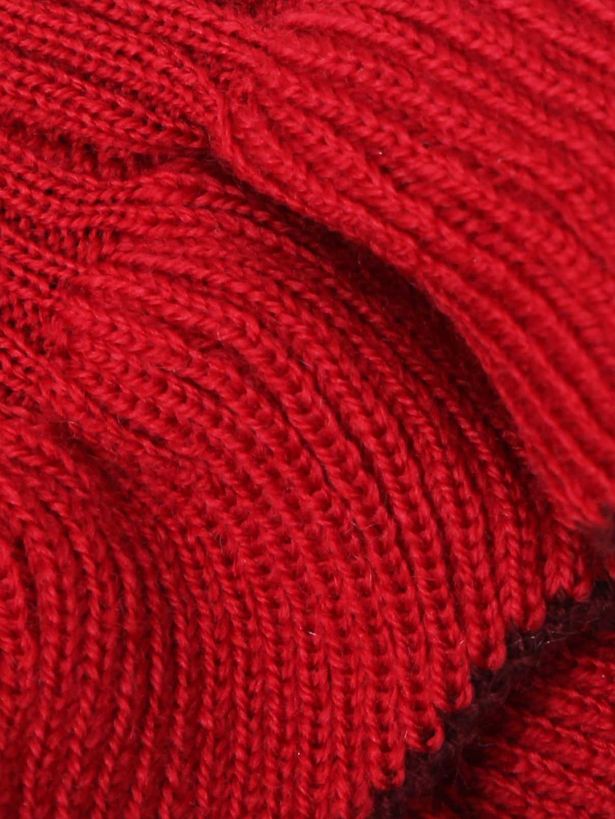 Шерстяной кардиган с оборками MiMiSol  –  Деталь1  – Цвет:  Красный