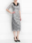 Платье из кружева металлик с контрастной аппликацией Antonio Marras  –  МодельОбщийВид