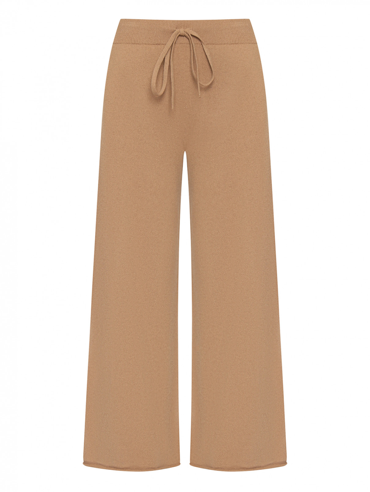 Трикотажные брюки на резинке с карманами Liviana Conti  –  Общий вид  – Цвет:  Бежевый