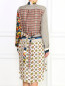 Платье-рубашка из шелка с узорами Jean Paul Gaultier  –  Модель Верх-Низ1