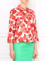 Блуза из шелка с цветочным узром Max Mara  –  Модель Верх-Низ