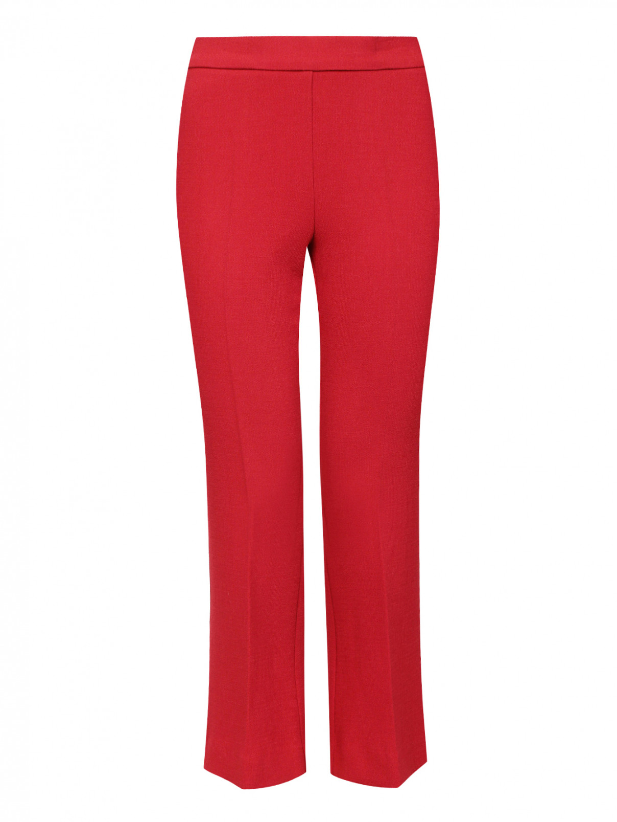 Укороченные брюки-клеш из шерсти P.A.R.O.S.H.  –  Общий вид  – Цвет:  Красный