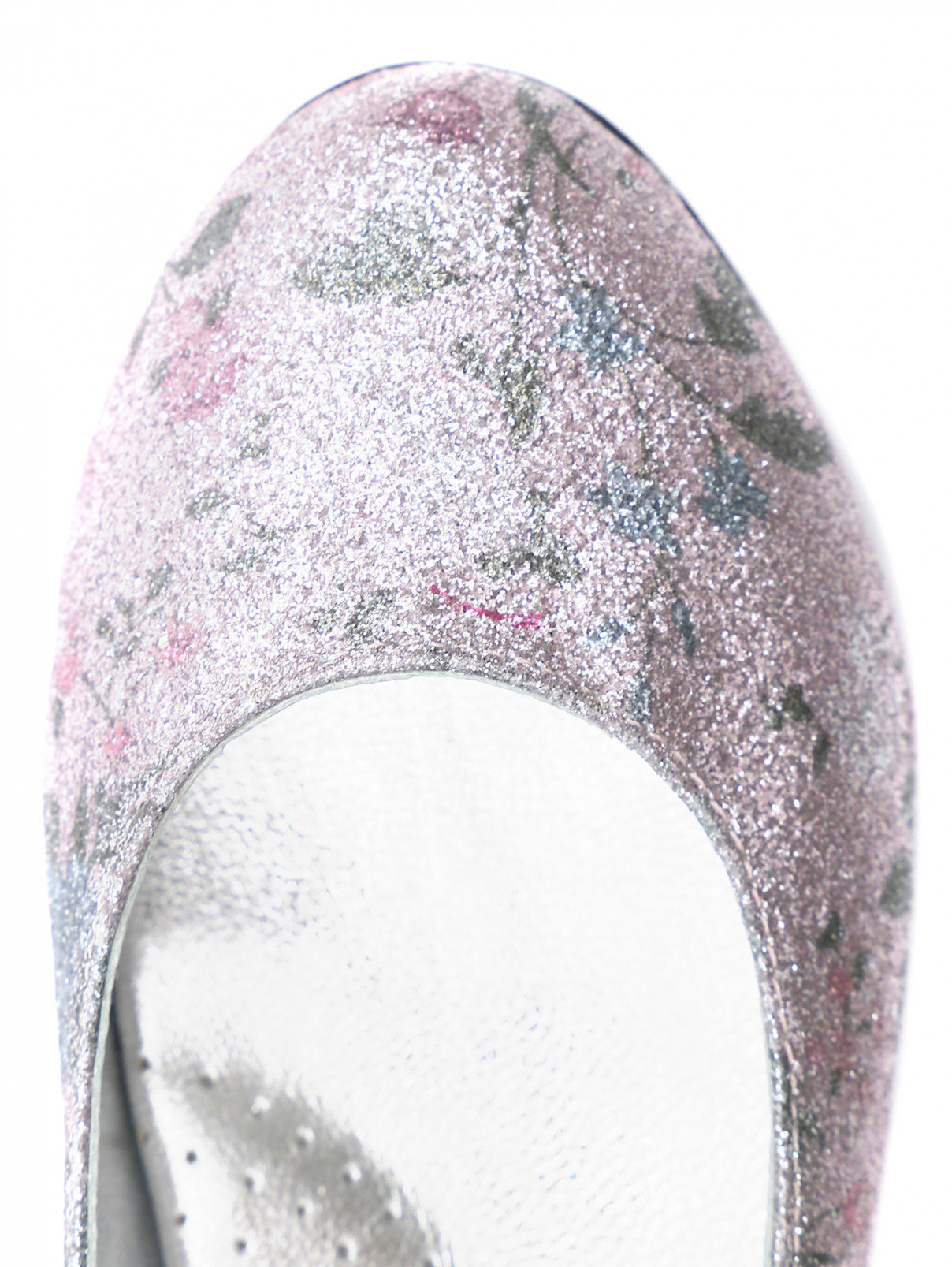 Туфли из кожи с узором MONNALISA  –  Обтравка3  – Цвет:  Розовый