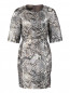 Платье-мини из шерсти и шелка с узором Giambattista Valli  –  Общий вид