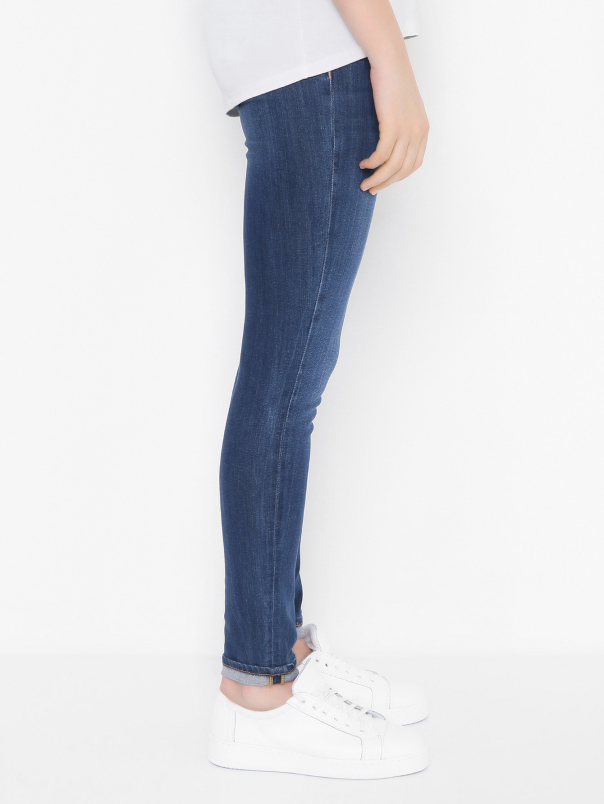 Зауженные джинсы с карманами Guess  –  МодельВерхНиз2  – Цвет:  Синий