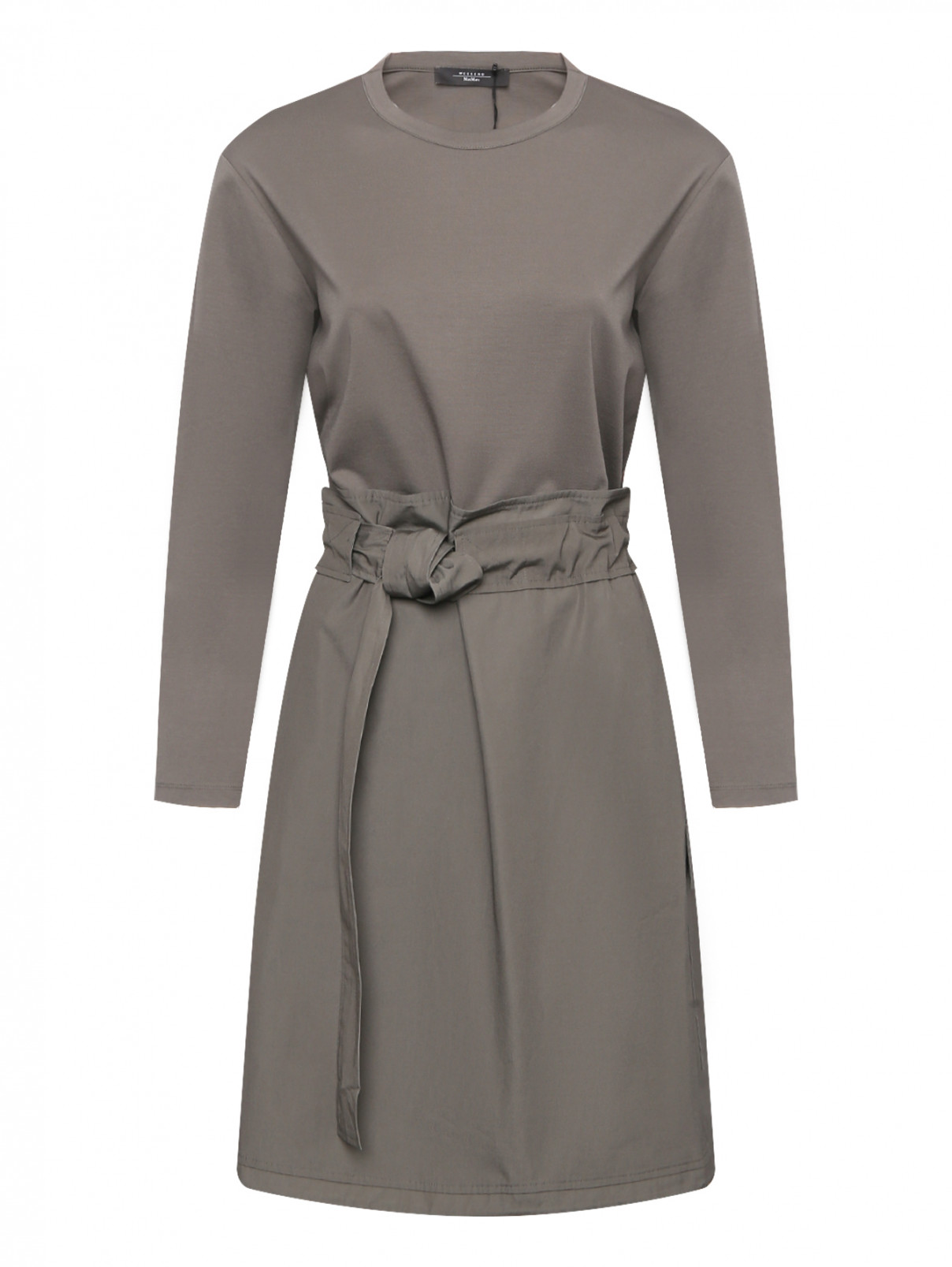 Платье с длинными рукавами Weekend Max Mara  –  Общий вид  – Цвет:  Зеленый