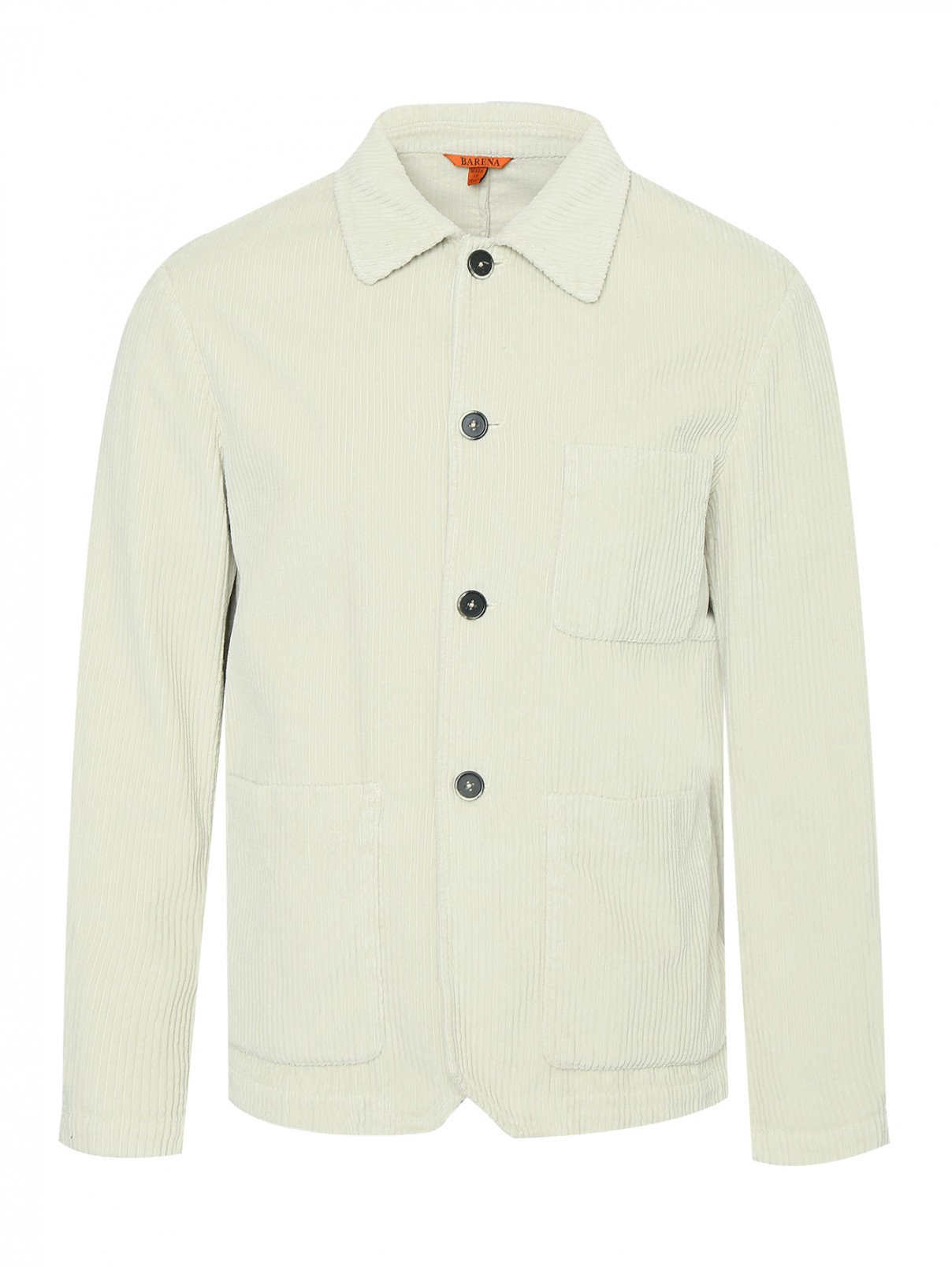 Куртка из вельвета с карманами Barena  –  Общий вид  – Цвет:  Белый
