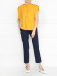 Блуза из хлопка с короткими рукавами Alberta Ferretti  –  МодельОбщийВид