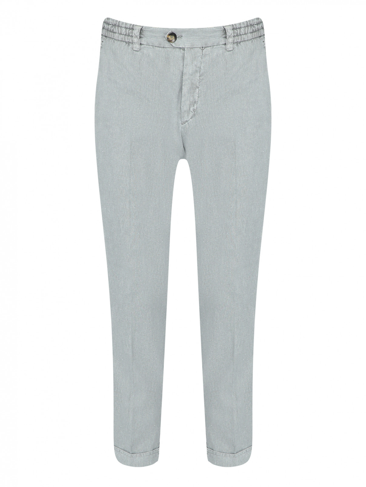 Укороченные брюки с карманами PT Torino  –  Общий вид  – Цвет:  Серый