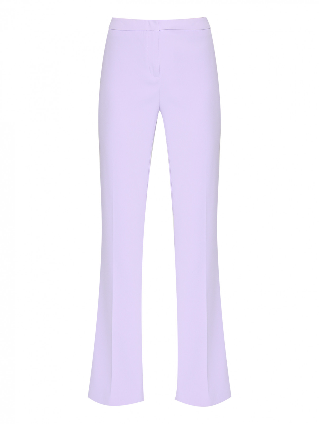 Однотонные прямые брюки PINKO  –  Общий вид  – Цвет:  Фиолетовый