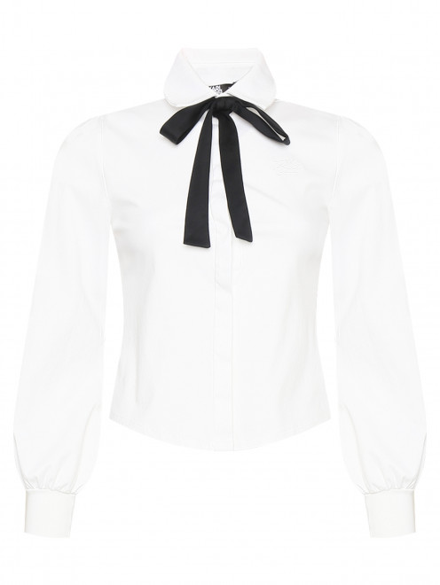 Трикотажная блуза из хлопка Karl Lagerfeld - Общий вид